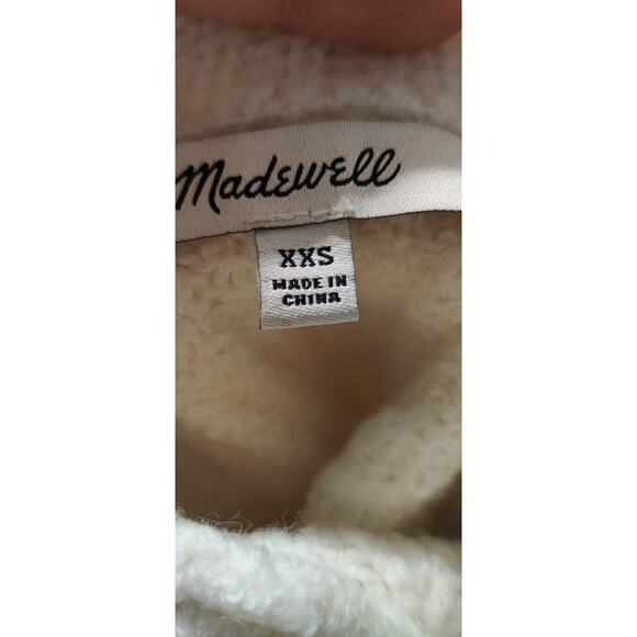 Madewell Wide Rib Wool Blend Hi Low Tunic Chunky Turtleneck Sweater Size XXS - Picture 7 of 8